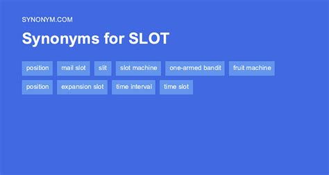 another word for slot.